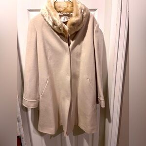 𝅺Jacques Vert Cream Wool Blend  Coat